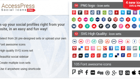 افزونه وردپرس آیکون شبکه‌های اجتماعی Accesspress Social Icons Pro