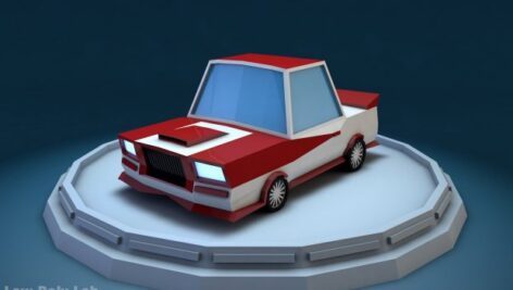 مدل سه بعدی ماشین – ۳D Low Poly Racing Car