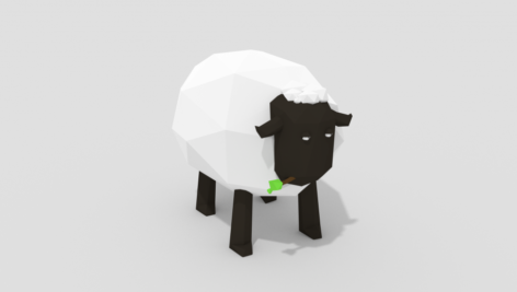مدل سه بعدی برره کارتونی – cartoon sheep model