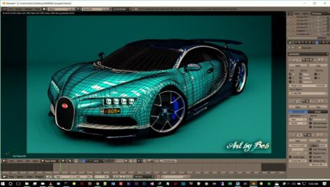 مدل سه بعدی ماشین – Bugatti