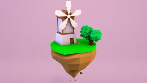 مدل سه بعدی جزیره کوچک