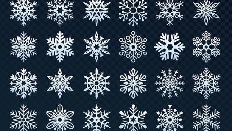 وکتور برف | وکتور دونه های برف | snowflakes vector