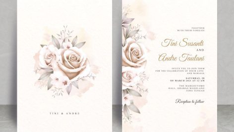 وکتور کارت عروسی | وکتور قالب آماده کارت عروسی | Wedding invitation vector