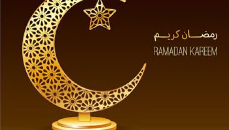 دانلود وکتور هلال ماه مبارک رمضان با ستاره