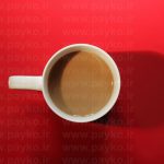 عکس استوک فنجان قهوه از نمای بالا