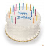 عکس کیک تولد با شمع های رنگی