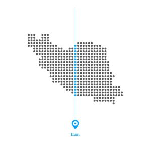 وکتور نقشه ایران نقطه ای
