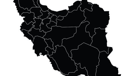 وکتور نقشه ایران سیاه به تفکیک استانی | EPS