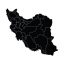 وکتور نقشه ایران سیاه