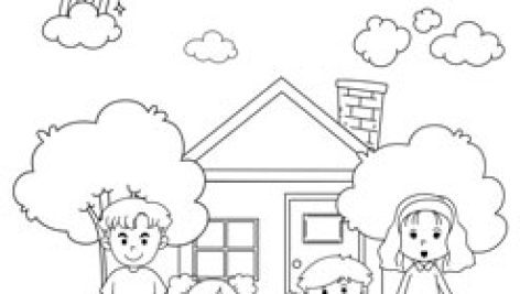 نقاشی پدر و مادر و بچه برای رنگ آمیزی خانواده | پی دی اف | pdf | عکس | چاپ