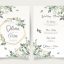 فایل کارت عروسی خام با کادر طلایی و شاخ و برگ